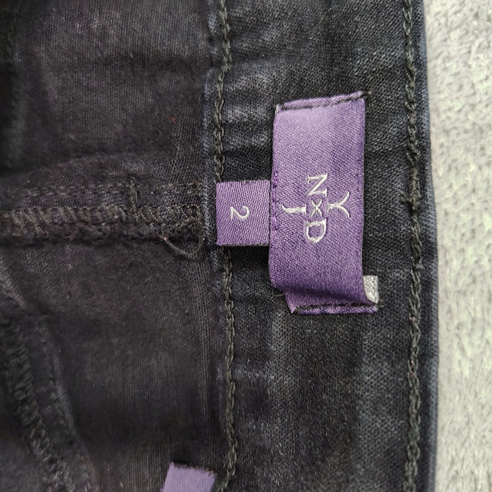NYDJ Jeans Womens 2 Black Mini Boot Cut Low Rise Stretch Dark Wash Denim - Picture 12 of 16